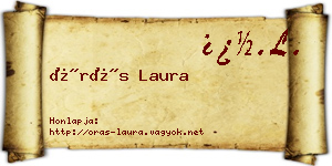 Órás Laura névjegykártya